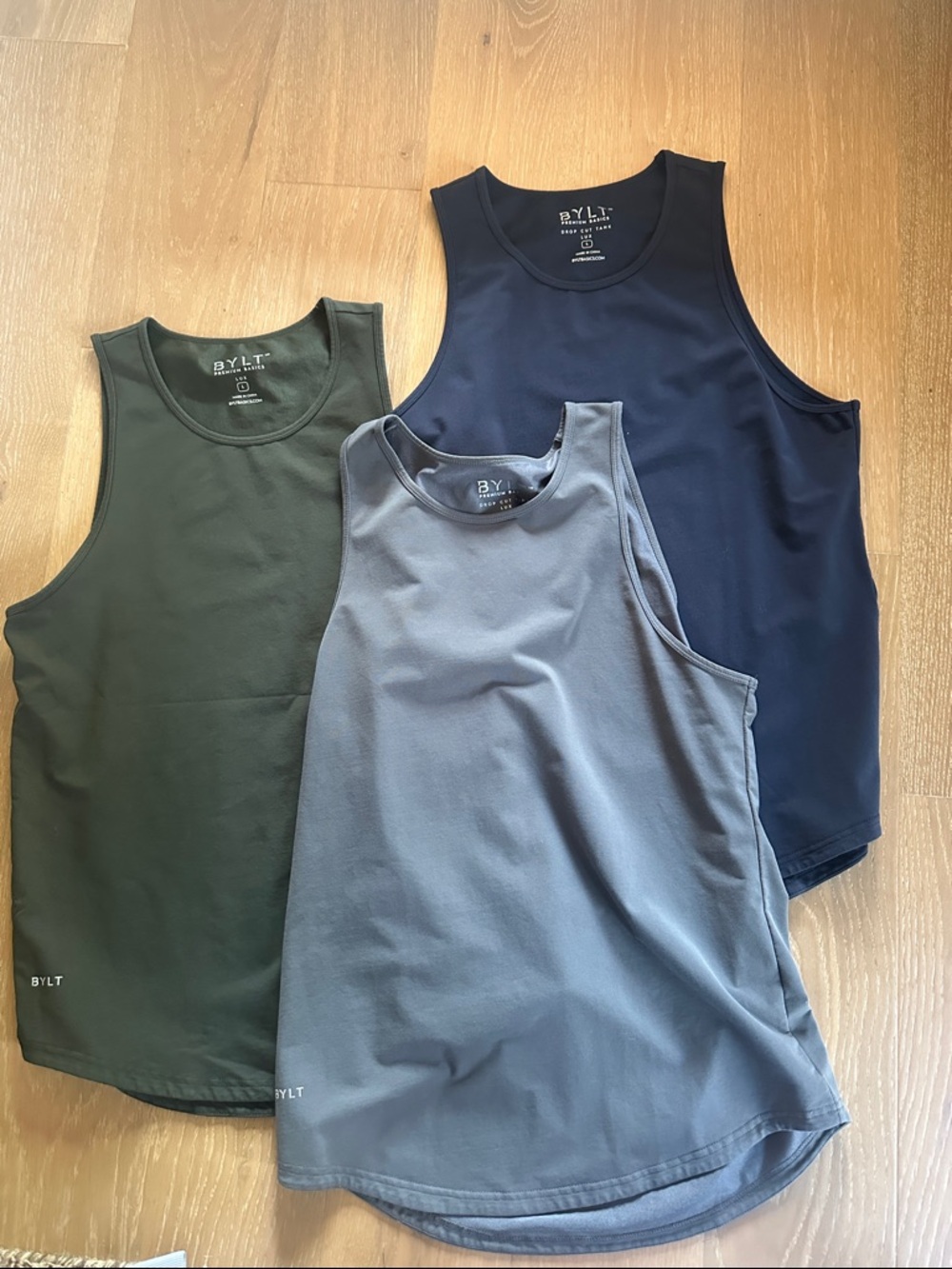 BYLT Basics Men's Tank Tops - Navy, Olive, Gray